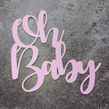 Delicate Card Cake Topper - Oh Baby