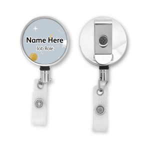 Personalised Metal ID Reel - Sun, Moon and Stars