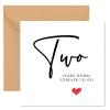 Second Anniversary Card, 'Two Years Down, Forever to Go' - Anniversary Gift - Anniversary Gift for Husband / Wife  2nd Anniversary Card