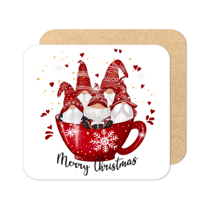 Christmas Coaster - Cute Gnomes Christmas Cup