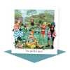The perfect spot, blank wild swimming card card - designed by Erica Sturla - 15cm square and blank inside, made in the UK