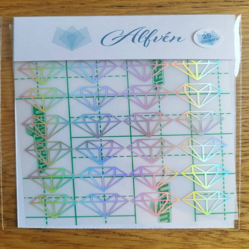 Diamond Stickers Holographic or Gold - Gold