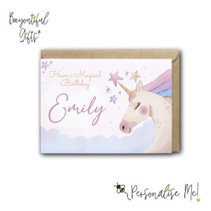 Personalised Birthday Card - Unicorn Themed Have A Magical Birthday
