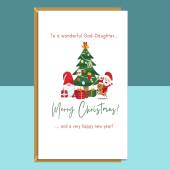 God-Daughter Christmas Card - Ideal personalised Xmas card for your God-Daughter