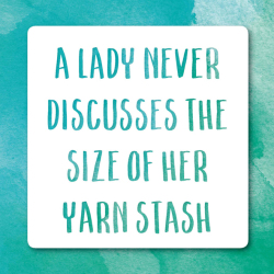 Holy Mackerel yarn stash funny greetings card - from the Frankly My Dear humour and celebrations range - 15cm square and blank inside for your message - made in the UK