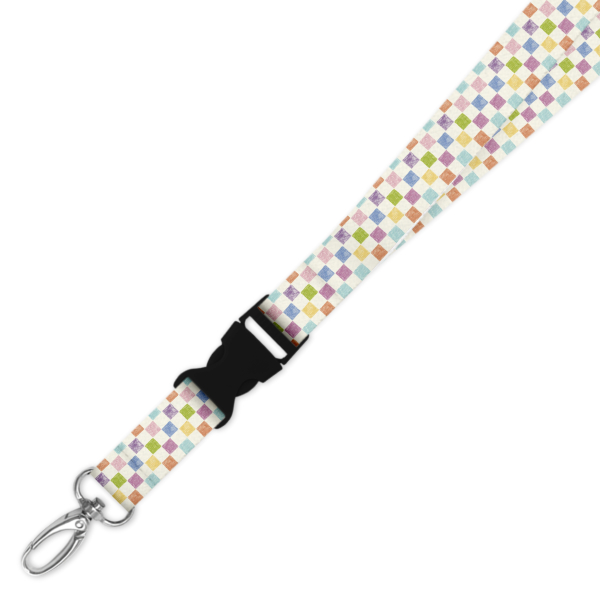 Double Breakaway Lanyard - Retro Patchwork
