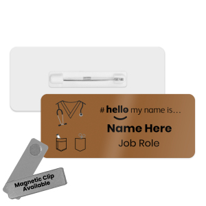 Name Badge - Colour Nurse Scrubs Hello My Name is... - Bark