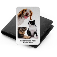 Personalised Pet Photo Wallet Aluminium Card - Portrait