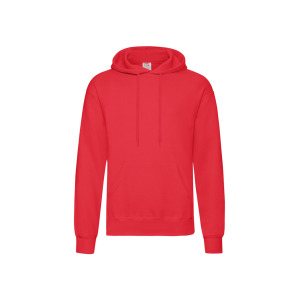 Personalised Fruit of the Loom Overhead Hoodie - Red - S