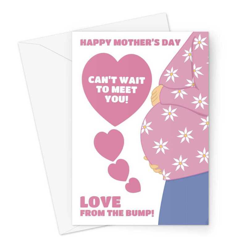 Cute Mother's Day Card From The Bump - A5 Portrait - 1 Card
