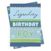 Legendary birthday boy, a fun male birthday card with a gorgeous printed envelope - 12 x 17cm and blank inside - made in the UK