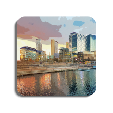 Mediacity UK - Manchester | Global Artwork Wooden Coaster