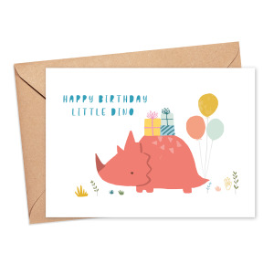Birthday Card - Happy Birthday Little Dino