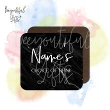 Personalised Birthday Coaster - Name & Drink Black Marble