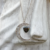 Hematite Crystal Sterling Silver Necklace - Protection