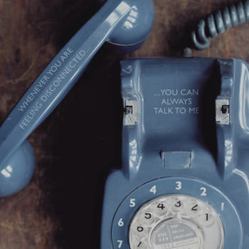 Holy Mackerel talk to me retro themed blank greeting card for him or her - designed by Andy Poplar - 15cm square and blank inside for your message