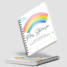 A5 Notebook - Big Hearts Shape Little Minds - Personalised Teacher Gift