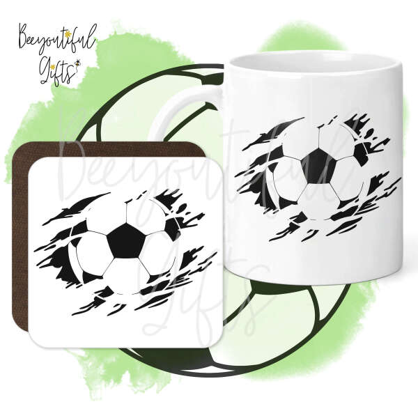 Mug & Coaster Set - Torn Football