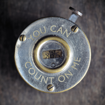 Holy Mackerel you can count on me retro themed blank greeting card for him or her - designed by Andy Poplar - 15cm square and blank inside for your message