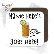 Personalised Cocktail Coaster - Hand Drawn Long Island Iced Tea