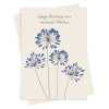 Agapanthus mother birthday card -  designed by Eloise Hall for Holy Mackerel - 15.7 x 11cm and blank inside, made in the UK