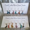 Set of 6 Wine Glass Charms with Butterflies - Mounted on Card