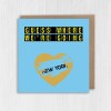 Scratch off and reveal card: Holiday, vacation, surprise destination in a choice of colours, any destination, airport departure board design - Blue - Gold