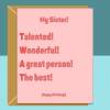 Sister Birthday Card - Funny - Personalised - Rude - Ideal cheeky card for your sis. - Blank inside - Large