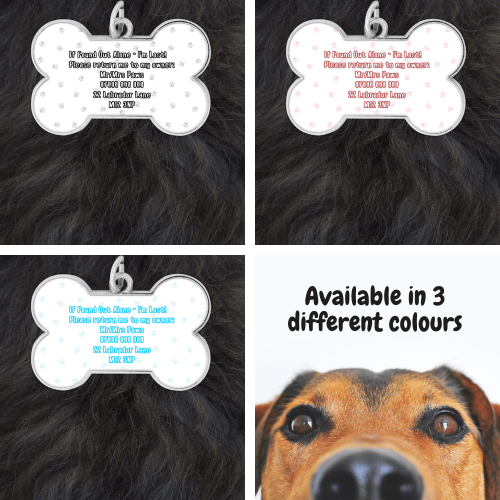 Personalised Bone Shaped 'I'm Lost!' Pet Collar Tag