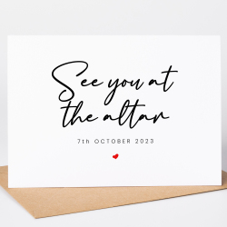 Wedding Day Card See You At the Altar Card