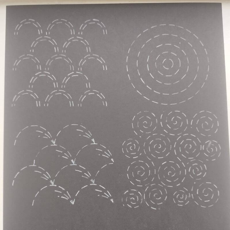 Sashiko Templates Circular | Visible Mending | Quilting and Sewing Templates | Reuseable Mending Stencils