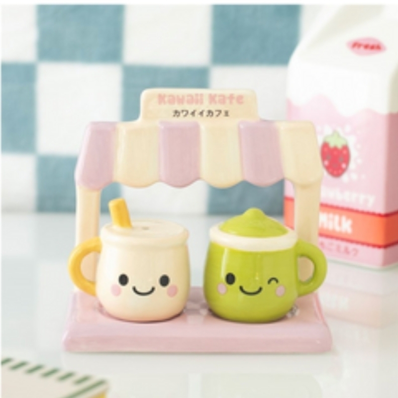 kawaii cafe Salt and Pepper Shakers