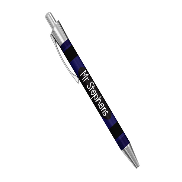 Personalised Teacher Pen - Crayon Monogram - Standard Retractable Ballpoint Pen