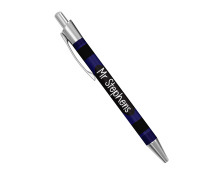 Personalised Teacher Pen - Crayon Monogram - Standard Retractable Ballpoint Pen