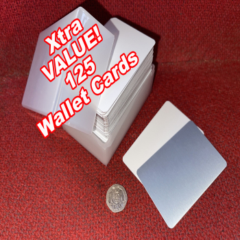 Xtra VALUE! Pack – Wallet / Business Cards sublimation blanks – 85 x 54mm (pack of 125)
