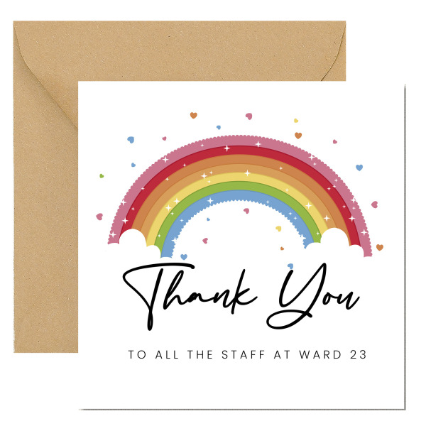 Personalised Thank You Card - To The Hospital Staff - Standard Smooth Card