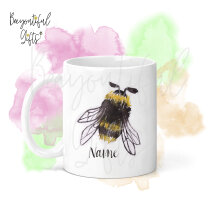 Personalised Watercolour Bumblebee Ceramic Mug