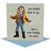 Wizzo pilot themed birthday card - designed by Erica Sturla - 15cm square and blank inside, made in the UK