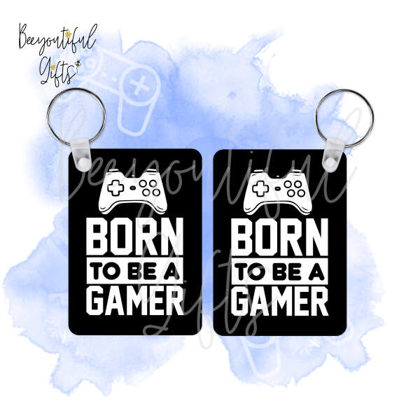 Father's Day Key Ring - Born To Be A Gamer