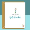 Funny Golf Birthday Card For Him or Her - Personalised - For golfing friend, brother, sister, mum, dad - Blank inside - Regular - Matte