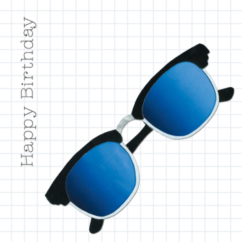 Shades 150mm Square Greetings Card by Artist Beth Hopkins