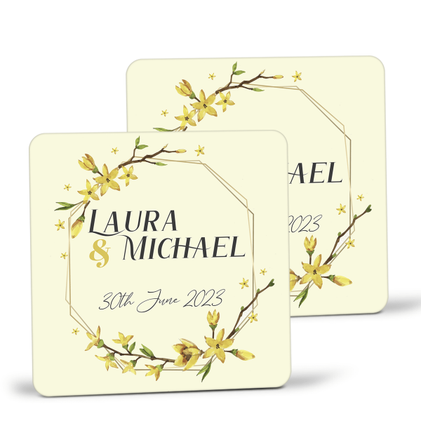 Wedding Favour Coaster For Guests - Floral