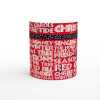 Christmas Seasonal Snow Words Mug - Ceramic White