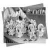 Cake decorations wedding card, vintage photographic black and white card  - 12.6 x 17.7cm and blank inside - made in the UK