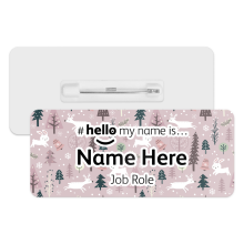 #hello my name is... Name Badge - Winter Reindeer and Bunnies