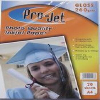 A4 Projet 260gsm Glossy Photo Paper