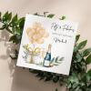 Personalised 50th birthday card champagne balloons gift box handmade milestone for him or her - Smooth No Message - Kraft Brown