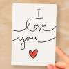 Anniversary or Valentine's Card for Her Anniversary Card for Wife Valentines Day Card For Husband Boyfriend or Girlfriend I Love You - Large (5x7) / Blank Message