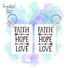 Religious Key Ring - Faith Hope Love