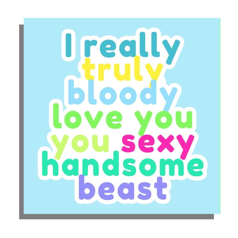 Birthday Card | Sexy Beast | Square card
